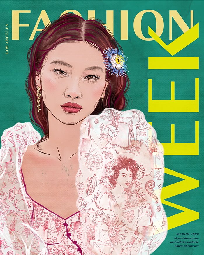 Fashion Week Poster With HoYeon Jung - Vivia Print