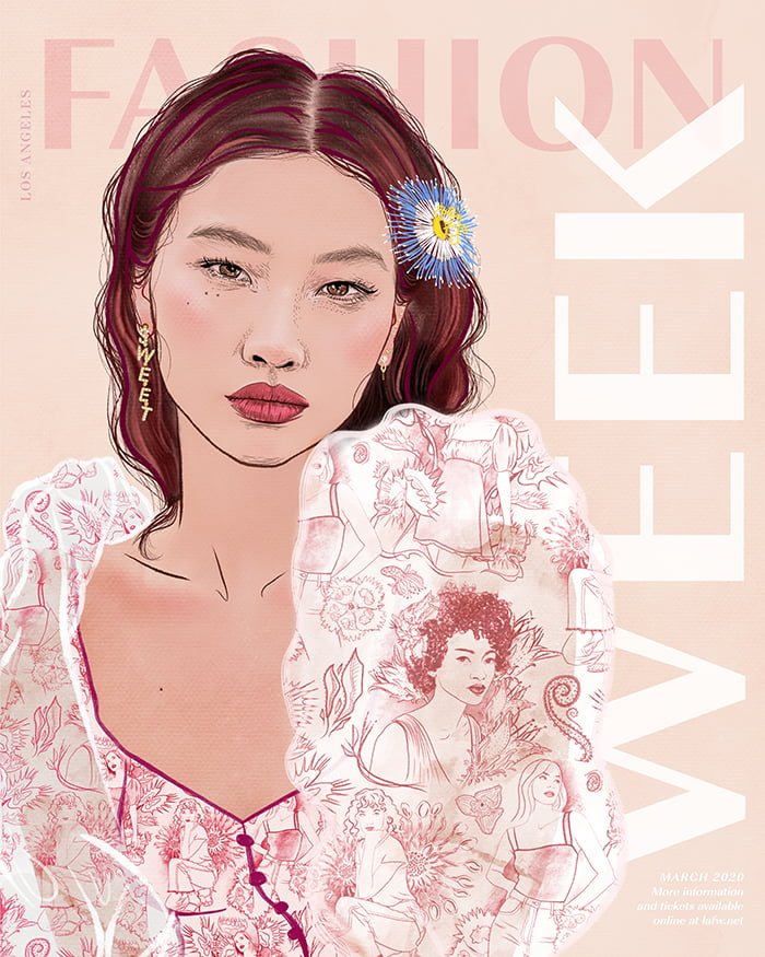 Fashion Week Poster With HoYeon Jung - Vivia Print
