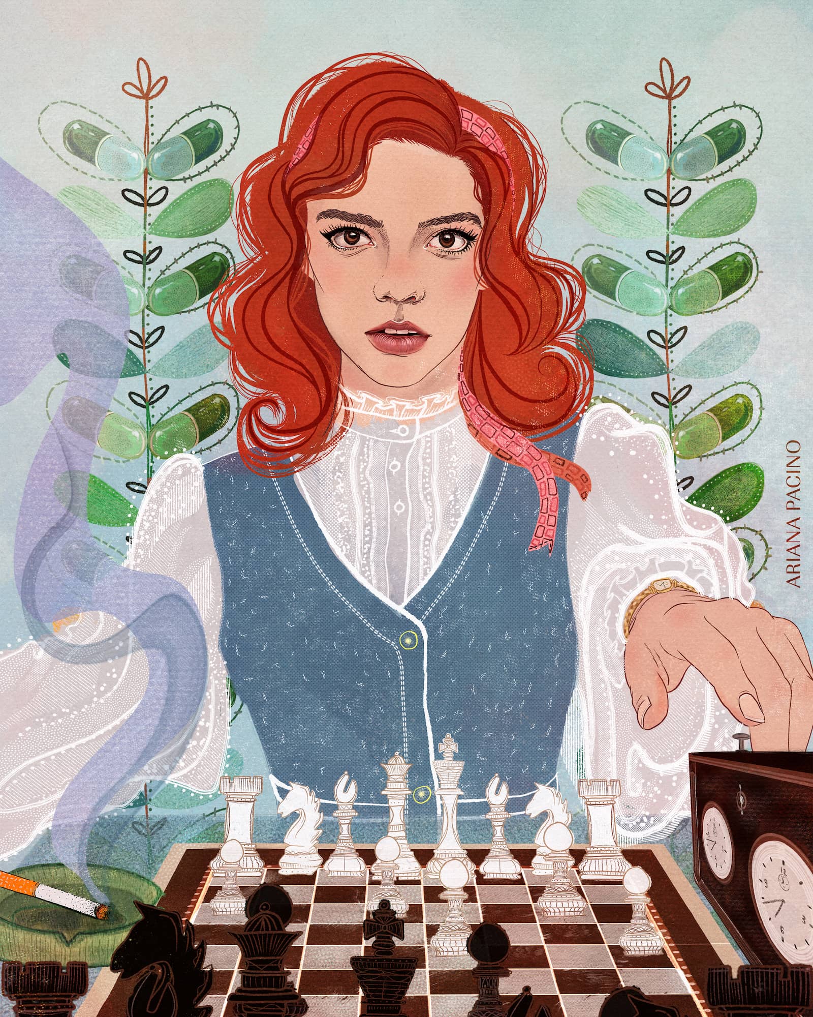 The Queens Gambit Chess Opening Poster Fine Art Print Poster for