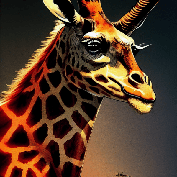 African giraffe vibrant color 1a