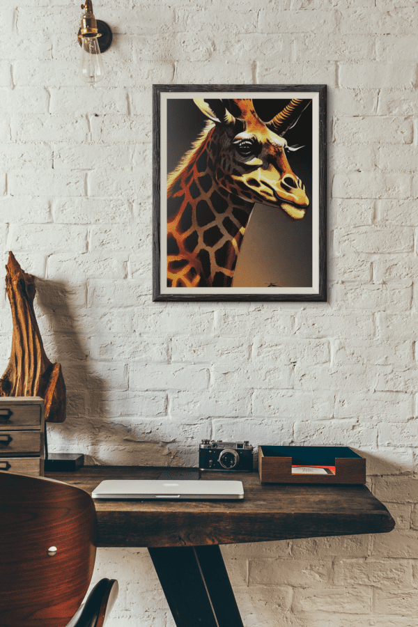art print giraffe