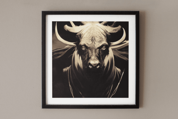 art print wildebeeste