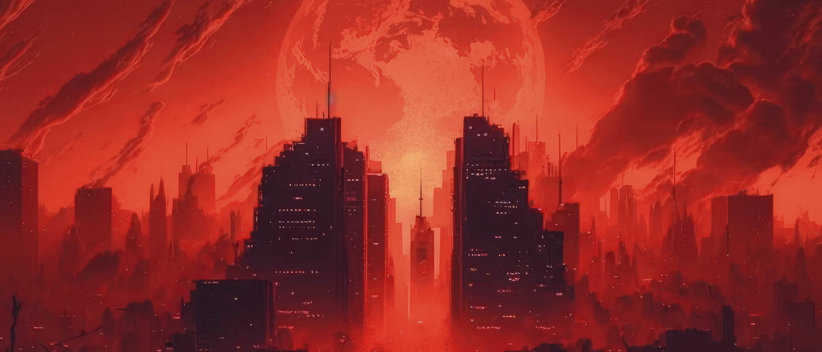 civilizationfiction | Anime city, Anime scenery, Aesthetic anime