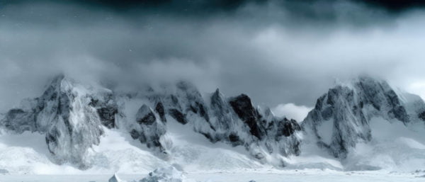 Antarctica Mountains Day Blizzard