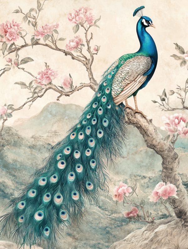 hollydosshome 68854 peacock chinoiserie fine art print ar 3 55484554 da62 4789 b194 82bfeecb5ef1 2