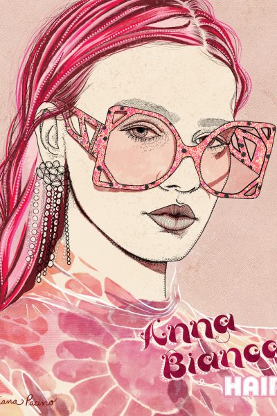 Pink 70s Inspired Illustration