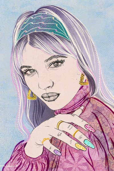 60's inpsired Beauty Fashion Illustration